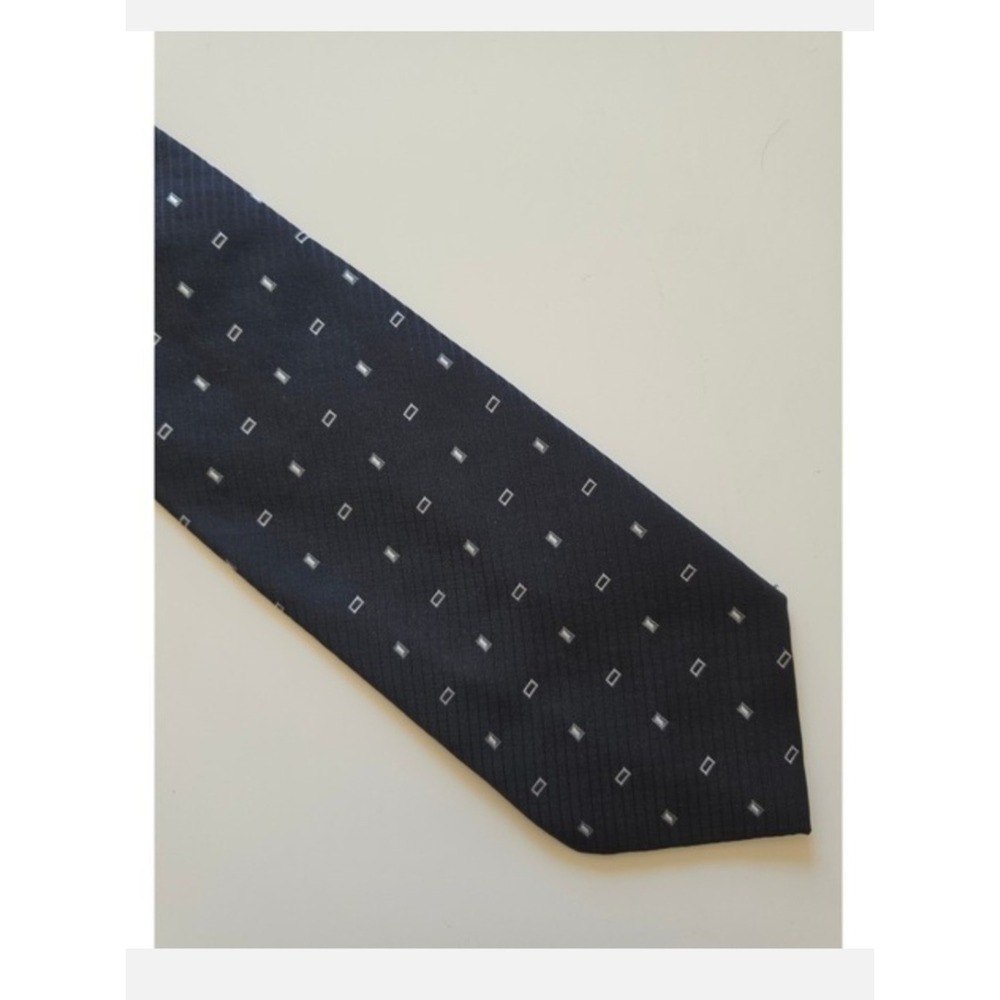 Louis Vuitton Black Geometric‎ Silk Italy Preppy Old Money Quiet Luxury Back tie